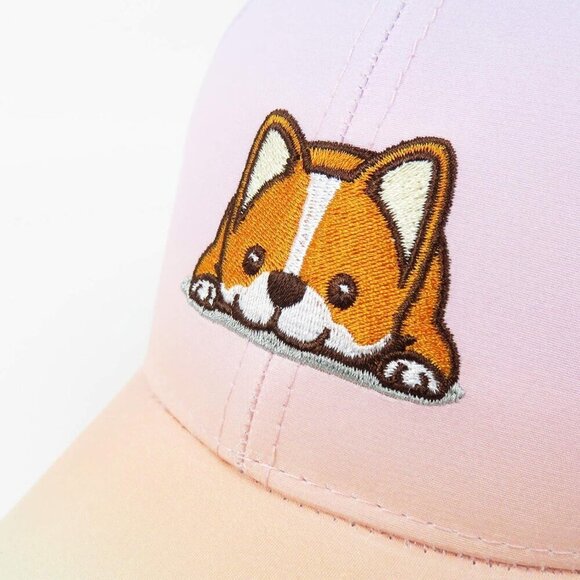 ? Phaiy Baseball Cap Women Pink Cute Corgi Dog Pattern Unisex Sun Rainbow Hats